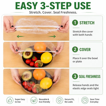🔥Kitchen Stretch Covers – The Easy Way To Cover Bowls, Plates & Food