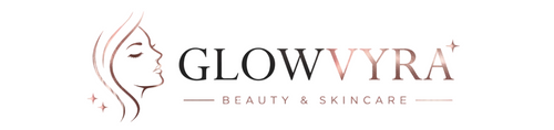 Glow Vyra beauty and skincare logo on a white background