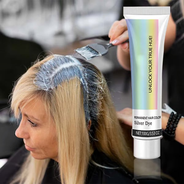 ✨2-in-1 Natural Extract Silver Hair Dye – Long-Lasting Radiance and Shine