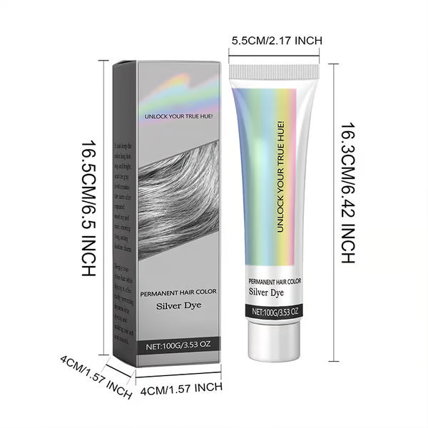 ✨2-in-1 Natural Extract Silver Hair Dye – Long-Lasting Radiance and Shine