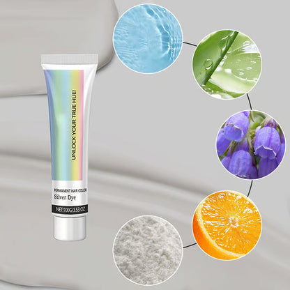 ✨2-in-1 Natural Extract Silver Hair Dye – Long-Lasting Radiance and Shine
