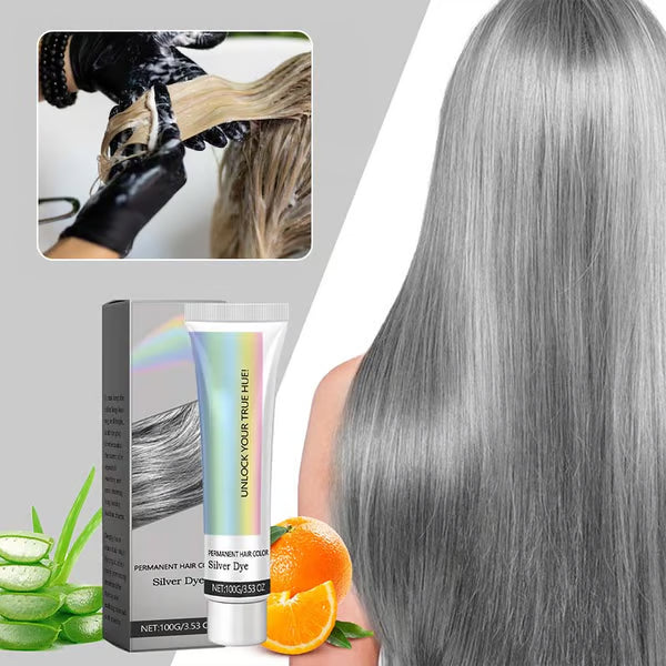 ✨2-in-1 Natural Extract Silver Hair Dye – Long-Lasting Radiance and Shine